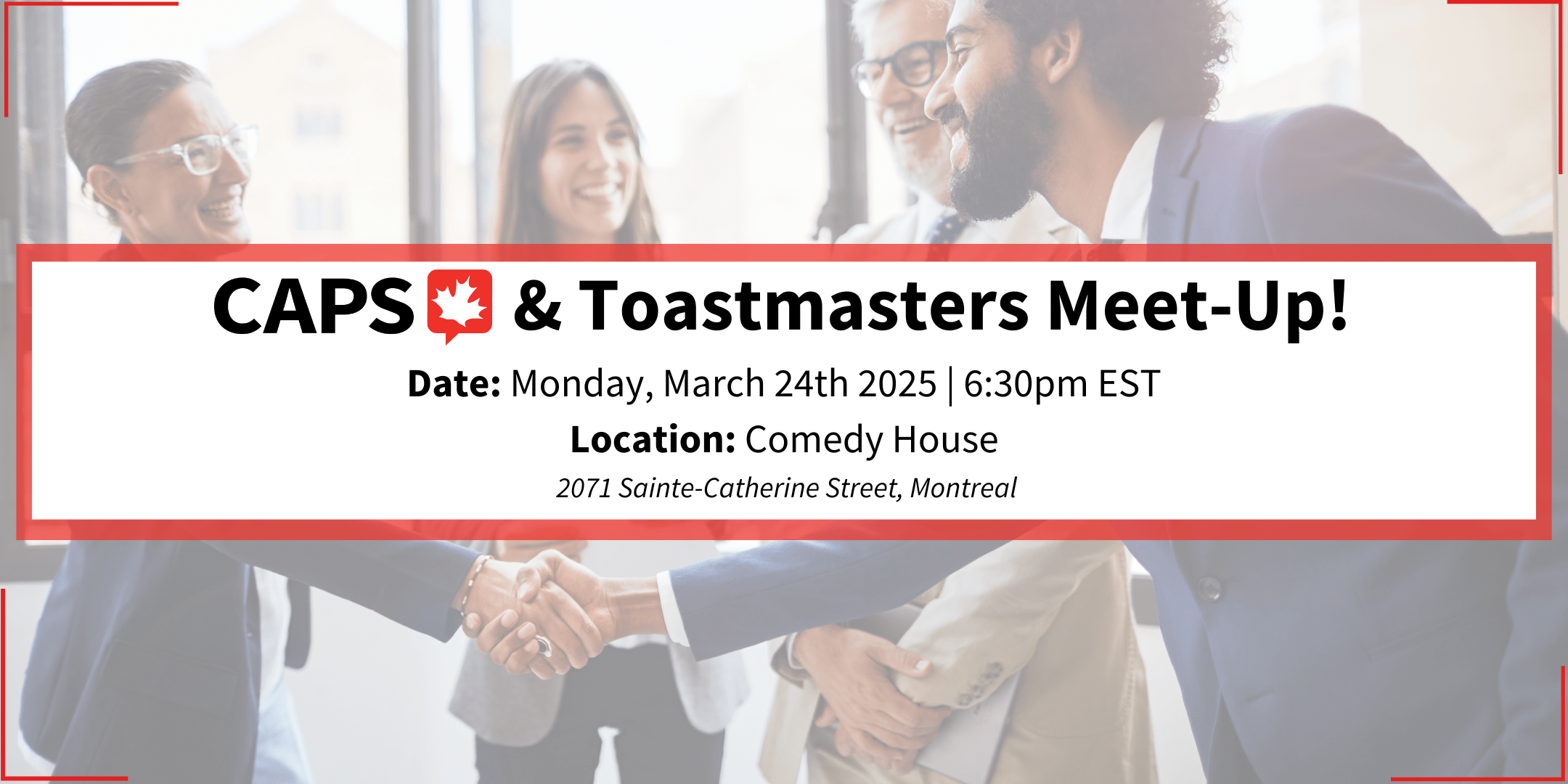 CAPS and Toastmasters Meet-Up !